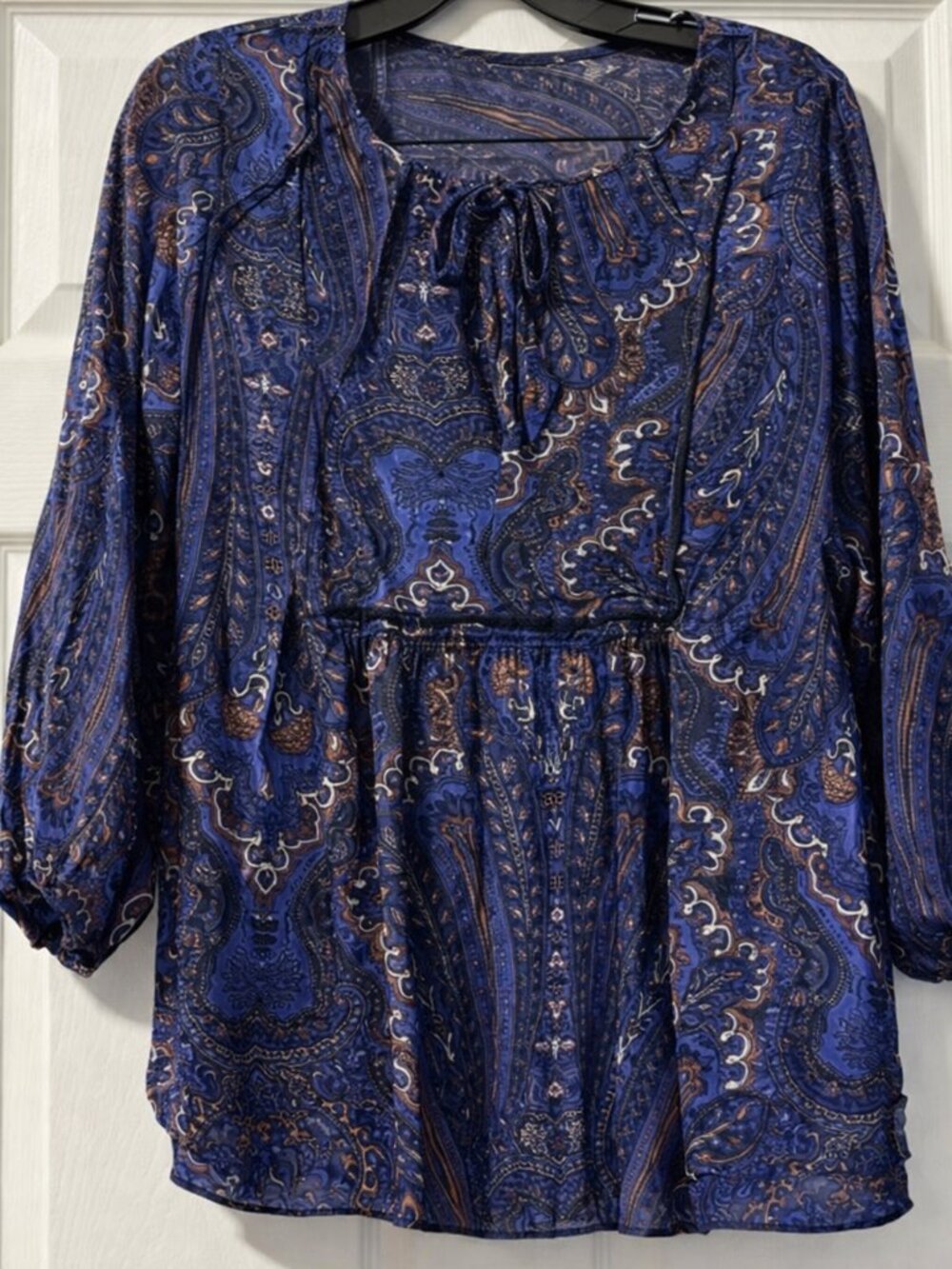 Joie Silk Sheer Peasant Blouse size S